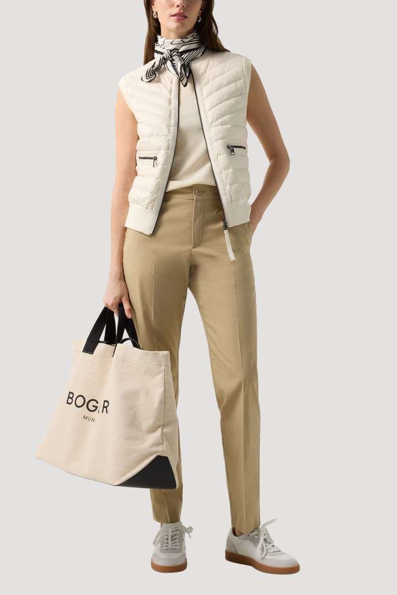 Zira Down Knitted Vest, Alternate, color, Cream
