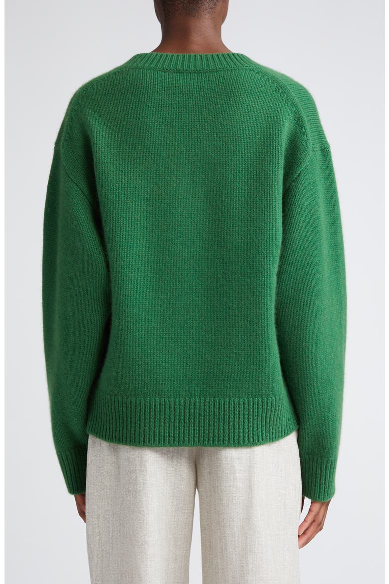 Wool & Cashmere V-Neck Sweater, Alternate, color, PINE