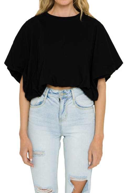 High/Low Crop T-Shirt
