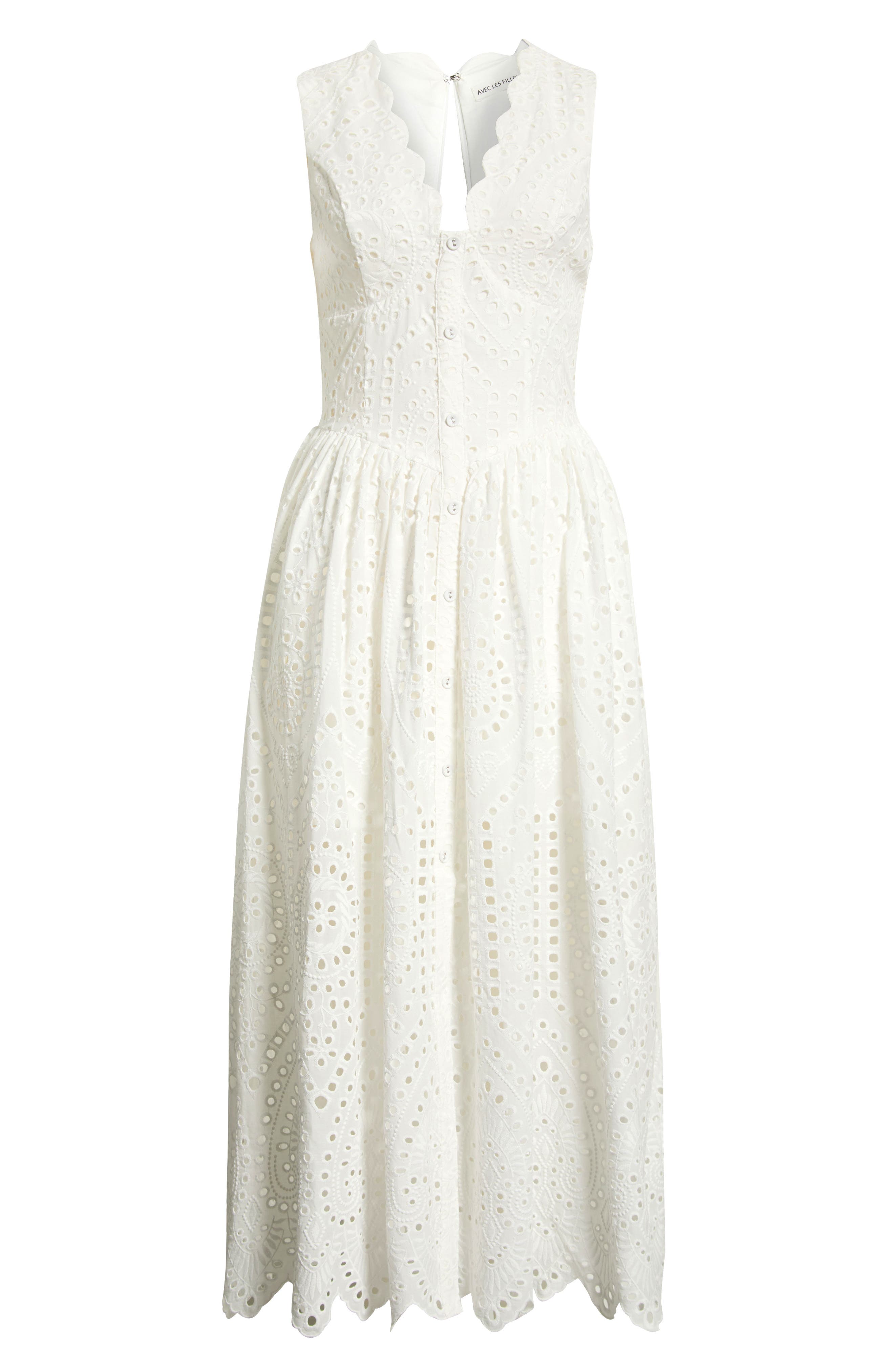 anglaise midi dress Jaber Broderie Anglaise Midi Dress