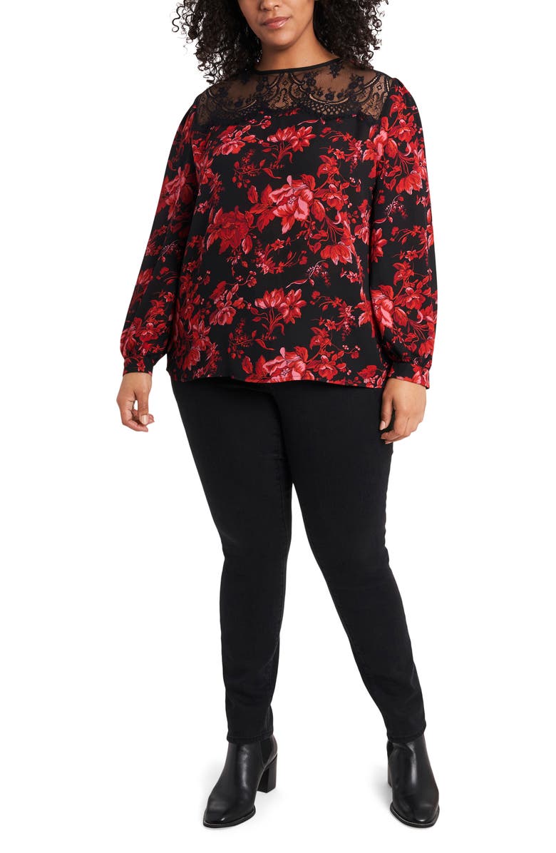 Vince Camuto Lace Yoke Top, Alternate, color,