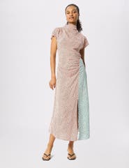 Whistles Short Sleeve Cowl Neck Dress