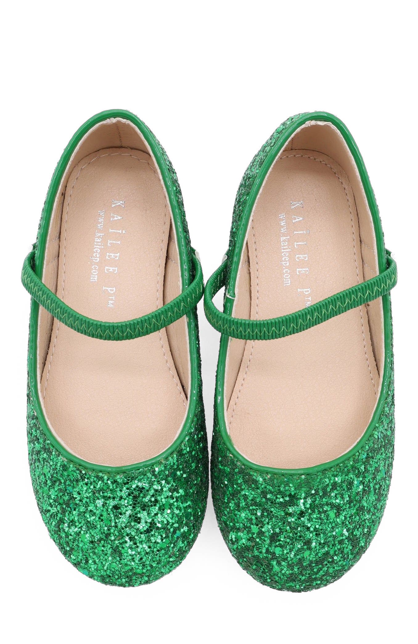 Ridley-RG Rock Glitter Mary Jane Ballet Flats, Alternate, color, Green