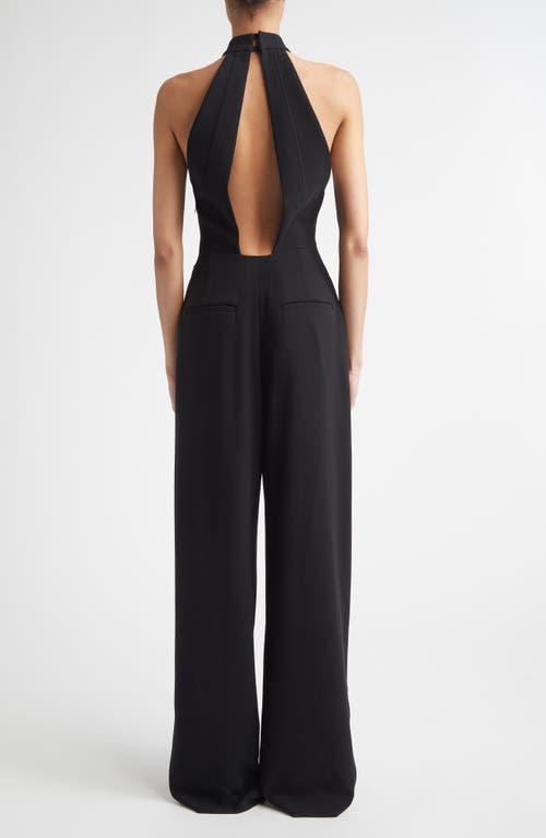 A.l.c . Lucie Merino Wool Halter Jumpsuit In Black