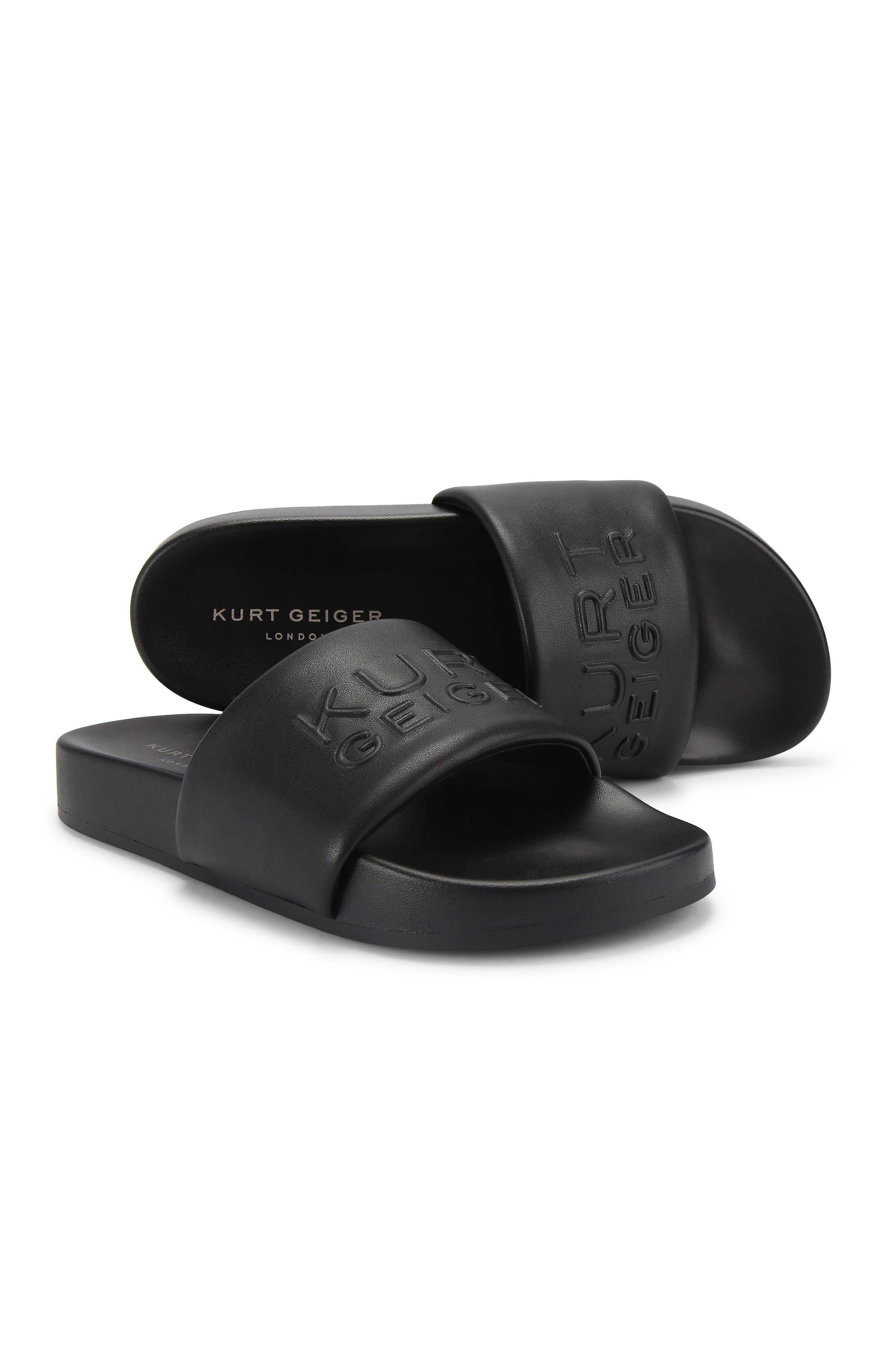 Kurt Geiger London Stacked Slide Sandal, Alternate, color, Black