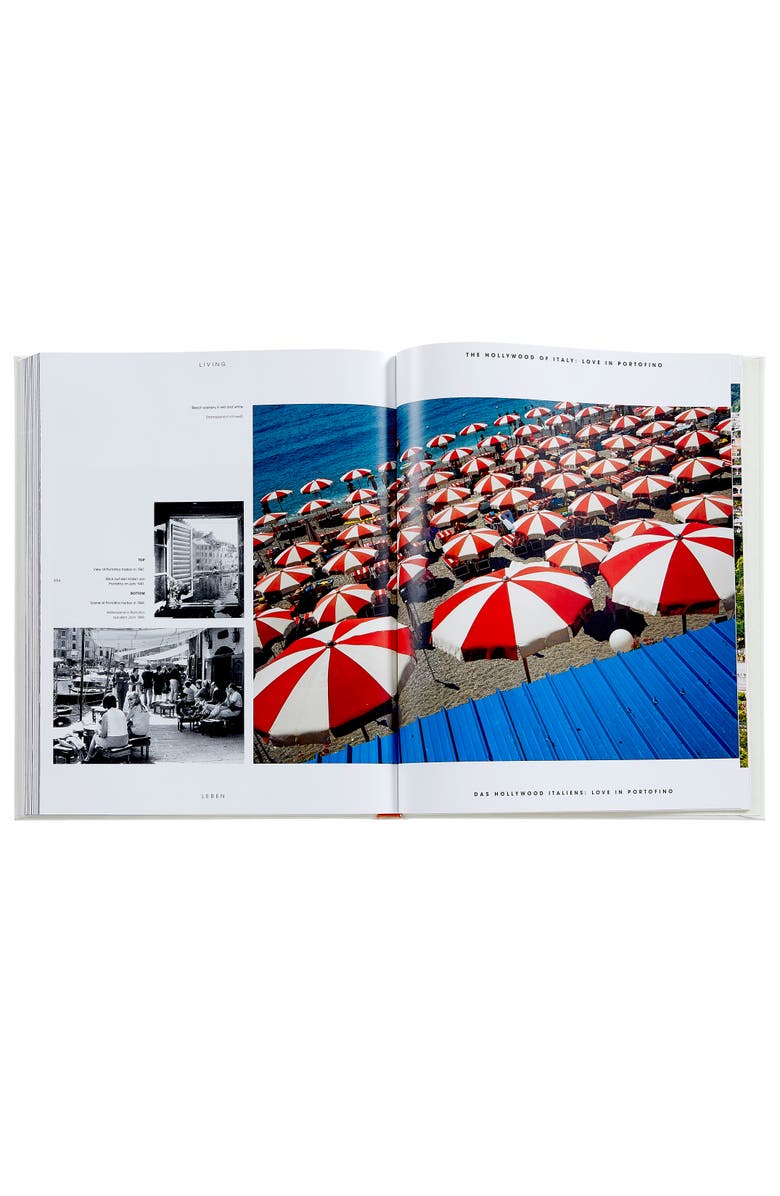 Graphic Image Beach Life Leather Coffee Table Book, Alternate, color, Ivory