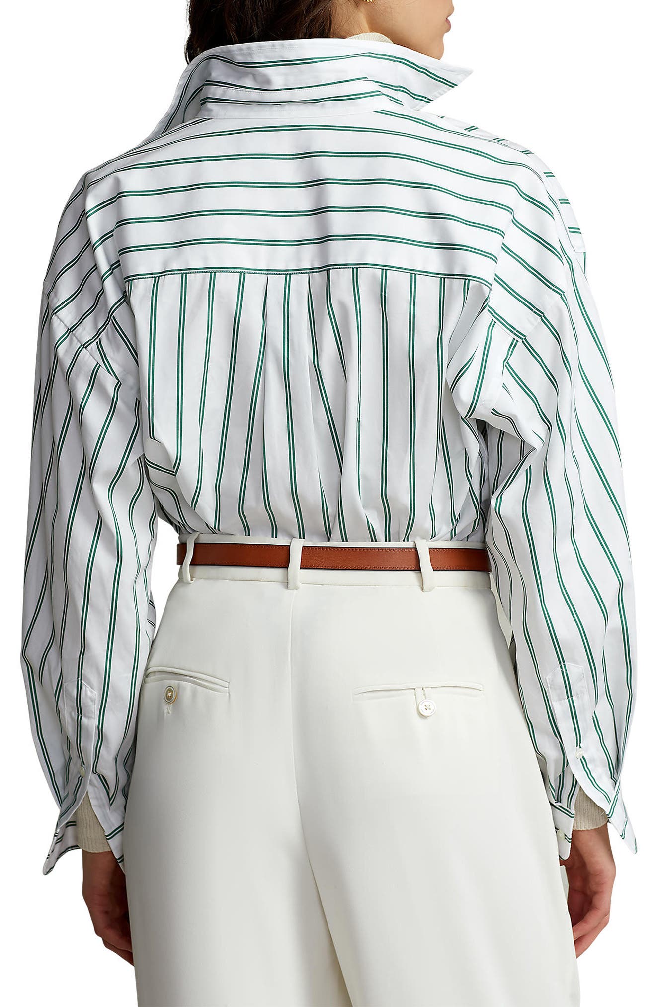 Polo Ralph Lauren Stripe Cotton Button-Up Shirt (Women) | Nordstrom