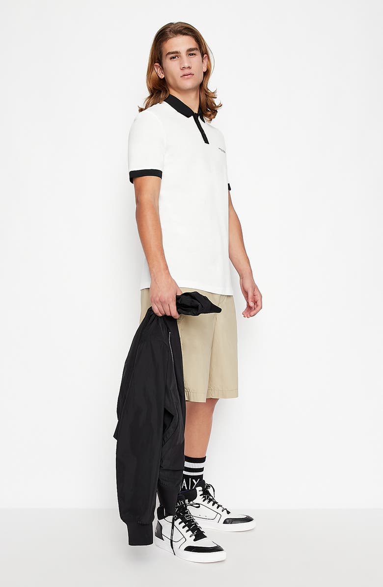 Armani Exchange Solid Cotton Polo Shirt, Alternate, color,
