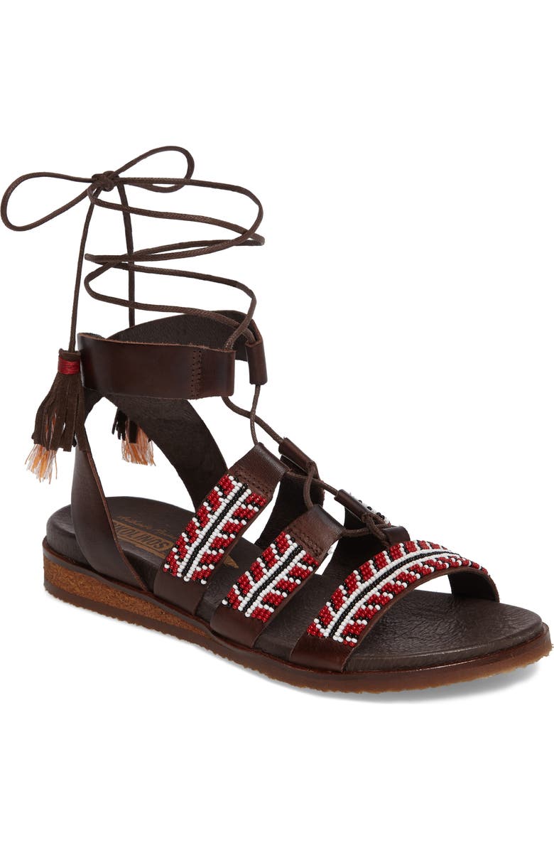 PIKOLINOS Antillas Beaded Ghillie Sandal, Main, color,