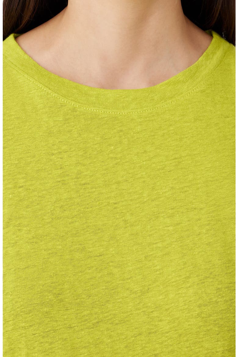 Organic Linen Long Sleeve T-Shirt, Alternate, color, CITRON