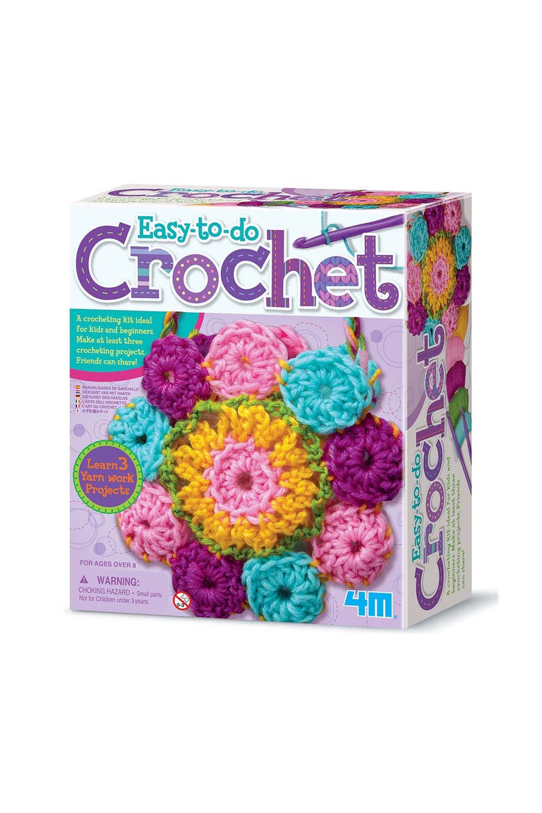 Easy to do Crochet Kit, 3 Yarn Crafts Projects, Main, color, Multicolored