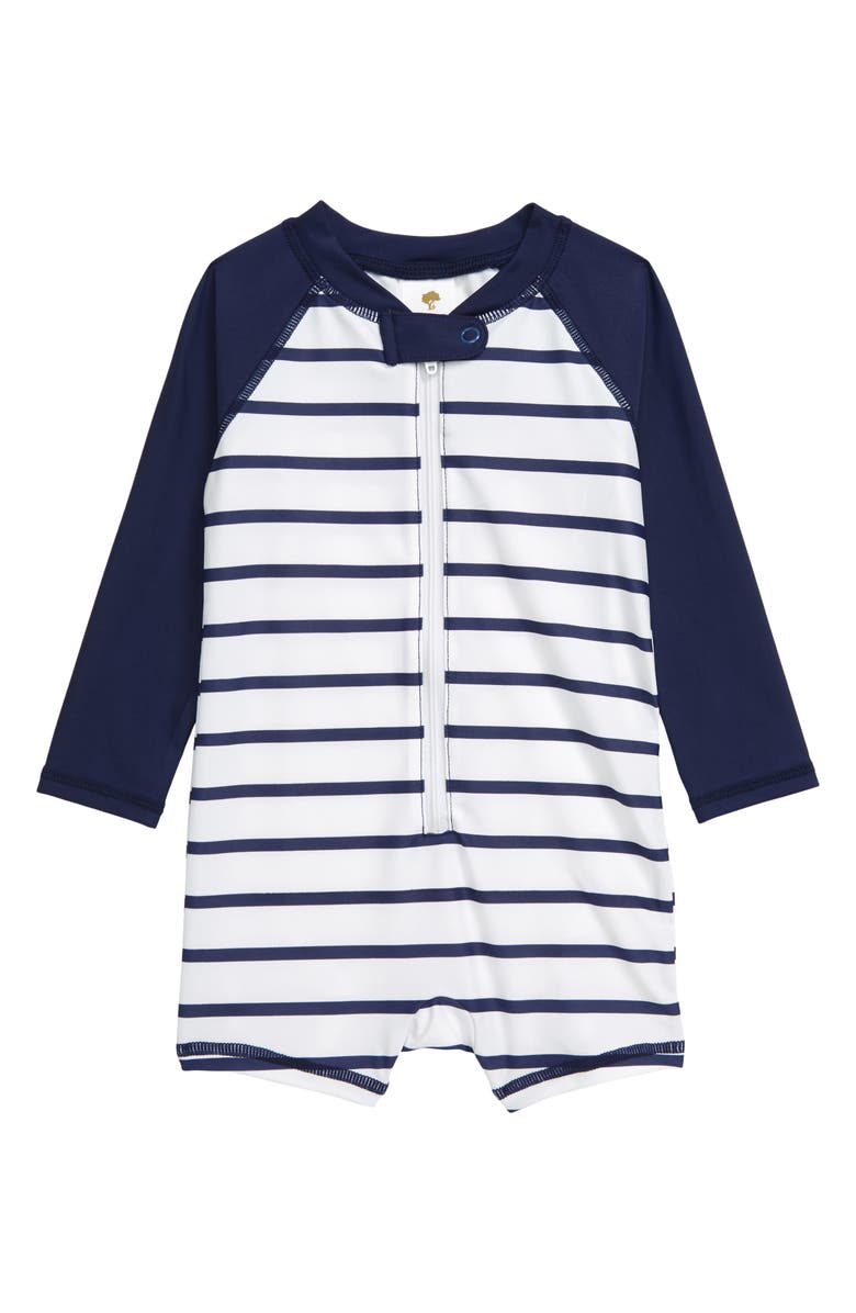 Tucker + Tate Stripe One-Piece Rashguard Swimsuit, Main, color, 