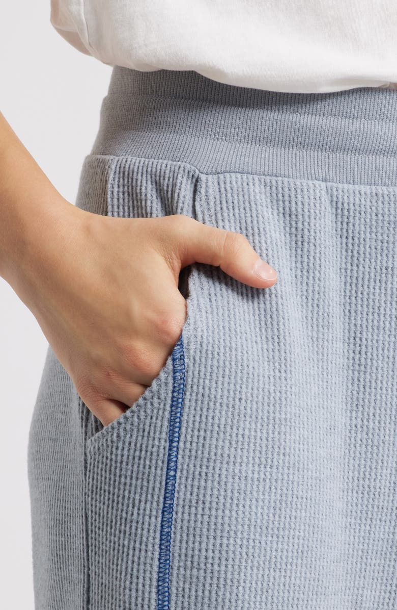 CITY BLUES Contrast Stitch Waffle Knit Lounge Pants, Alternate, color, Sky