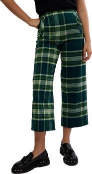 Free People Acadia Plaid Crop Pants