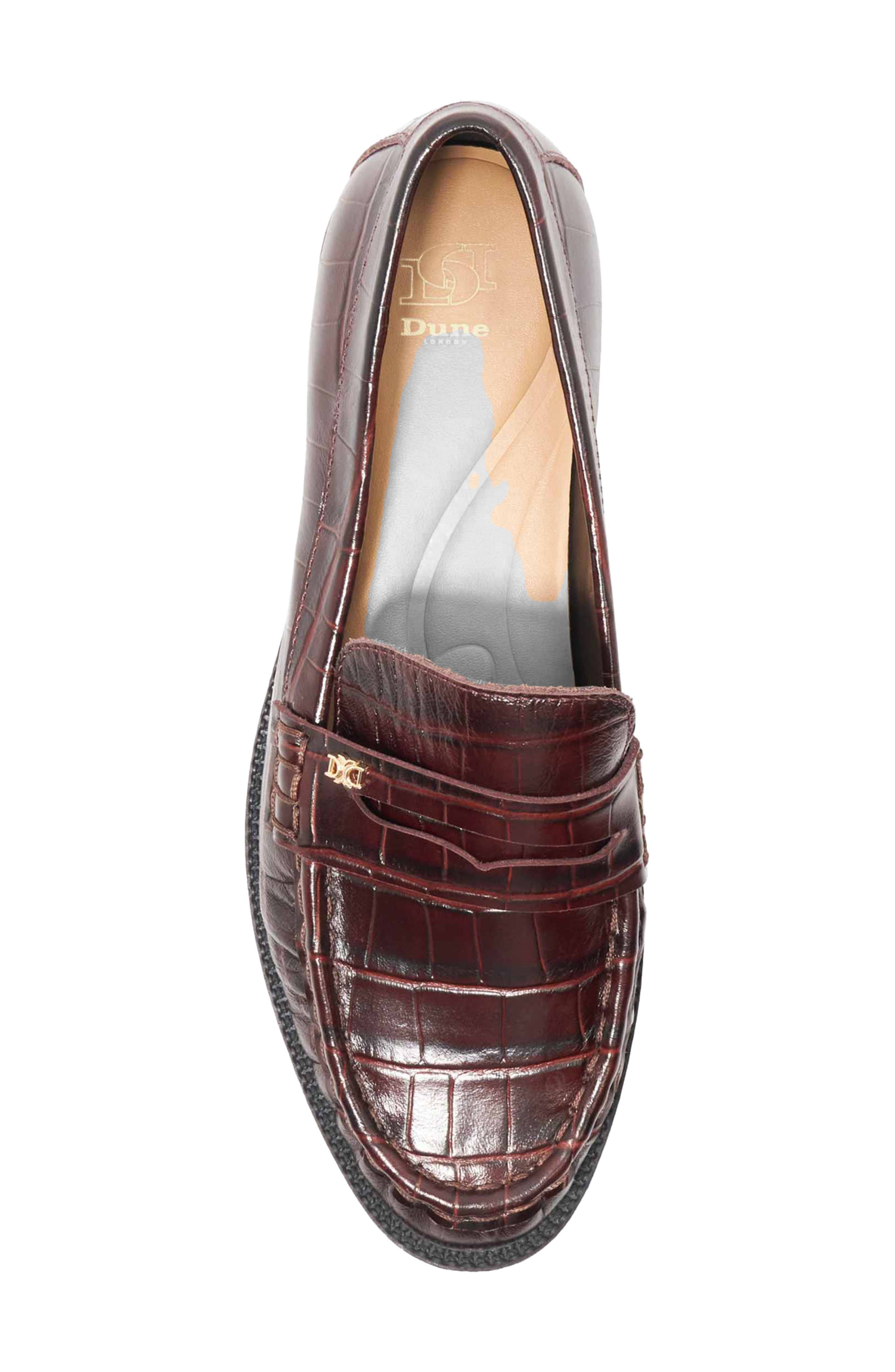 Dune London Galex Penny Loafer, Alternate, color, Brown