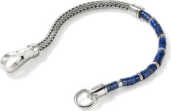 Heishi Chain Bracelet, Silver, Gemstones