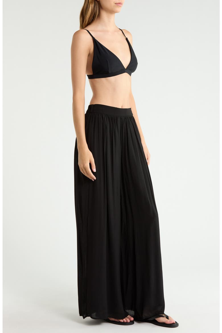 Wide Leg Cover-Up Pants, Alternate, color, BLACK