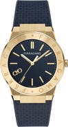 FERRAGAMO Logo Recycled Polyurethane Strap Watch, 41mm