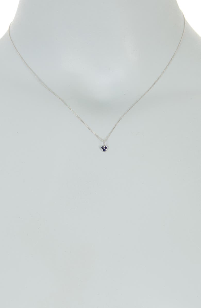 Bony Levy 18K White Gold Sapphire Heart Pendant Necklace, Alternate, color, 18Kw