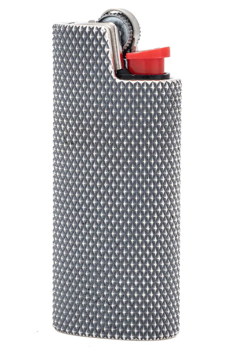 Goosebumps Mini Lighter Holder, Main, color, STERLING SILVER