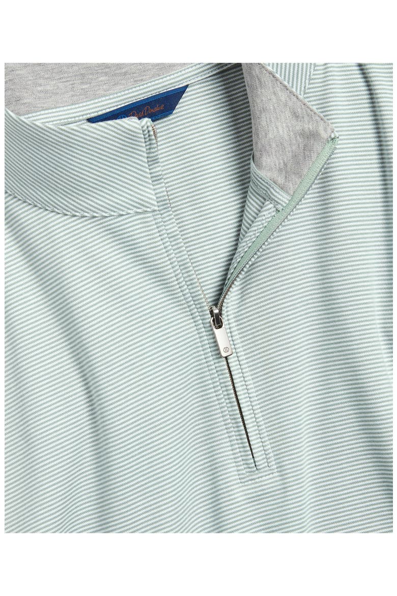 Stripe Quarter Zip Pullover Sweater, Alternate, color, WHITE/ SAGE
