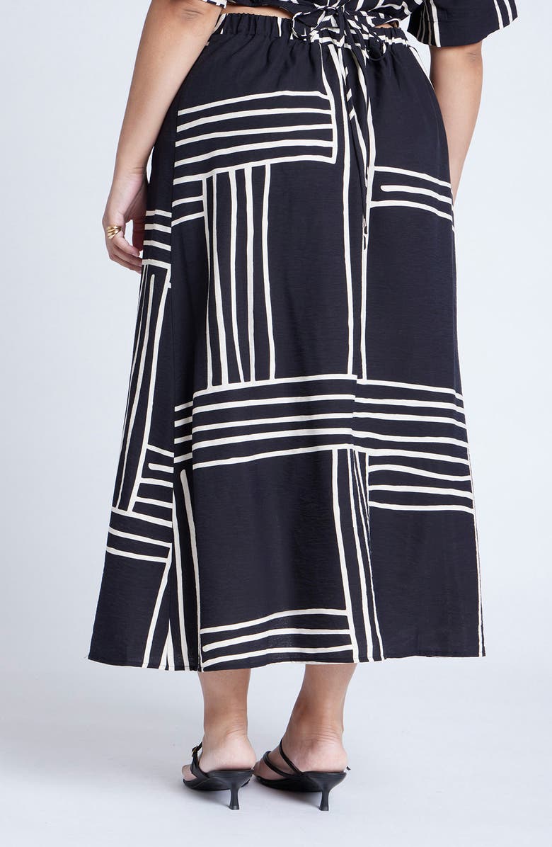 ELOQUII Faux Wrap Midi Skirt, Alternate, color, 