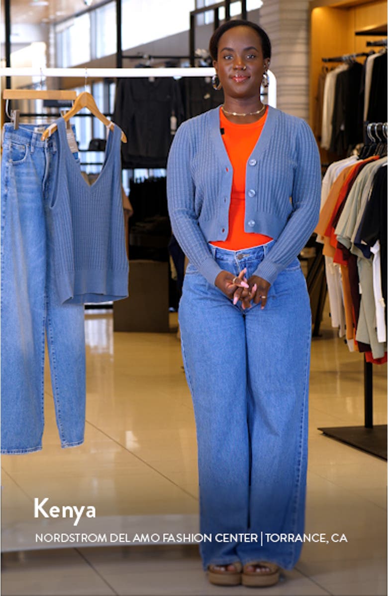 Crop Cotton Blend Cardigan, sales video thumbnail