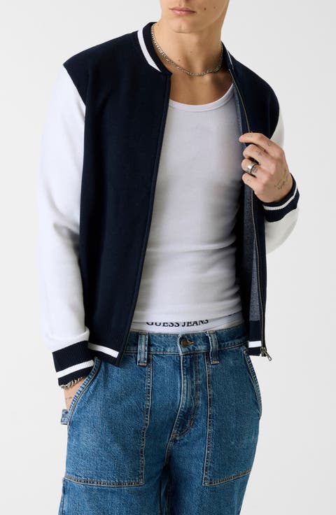 Jacquard Star Bomber Jacket