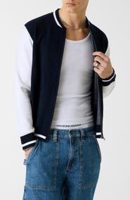 GUESS Jacquard Star Bomber Jacket
