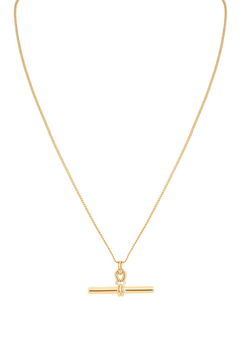 Pav Twist Bar Pendant Necklace, Main, color, GOLD