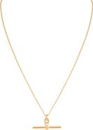 Astrid & Miyu Pav Twist Bar Pendant Necklace