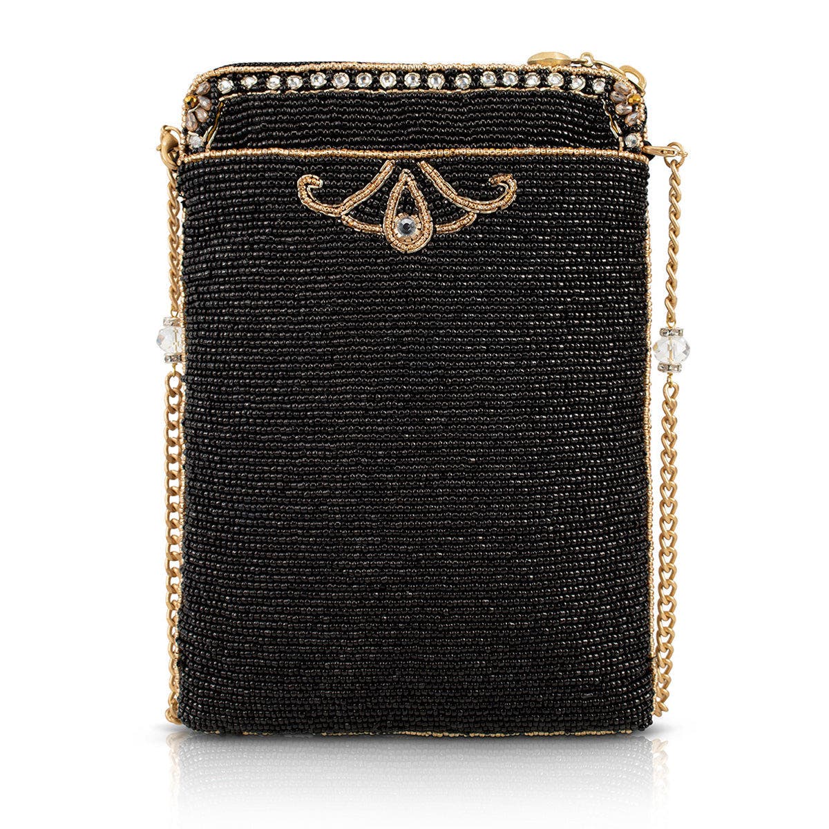 Mary Frances Accessories Royalty Mini Handbag, Alternate, color, Black