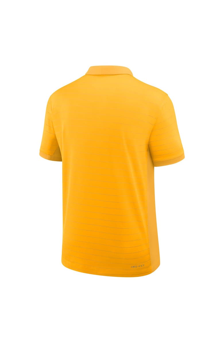 Nike Men's Nike Gold West Virginia Mountaineers 2025 Early Season Coaches Sideline Victory Stripe Performance Polo, Alternate, color, Gold