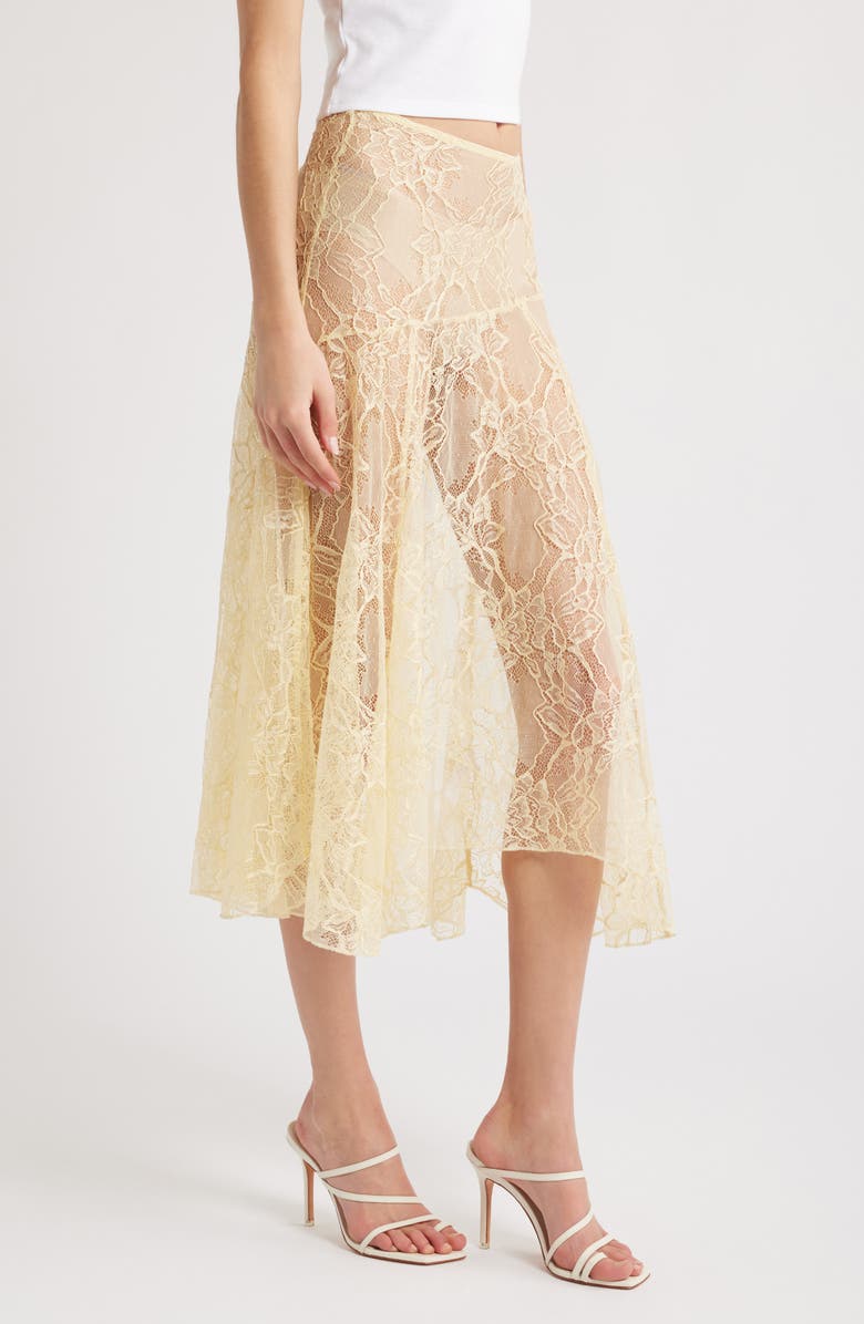 LIONESS In Bloom Lace Midi Skirt, Alternate, color,