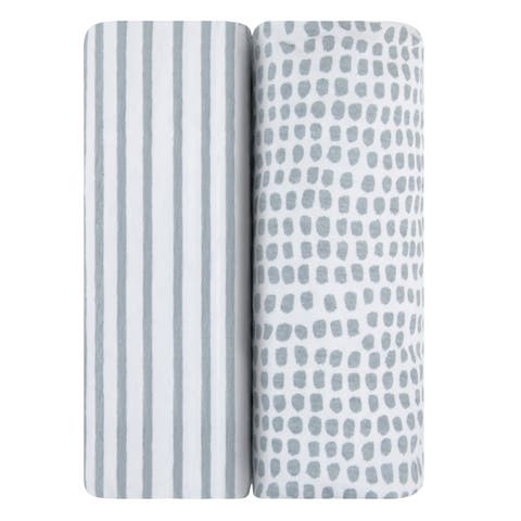 Baby Fitted Waterproof Crib Sheet Set 2 Pack