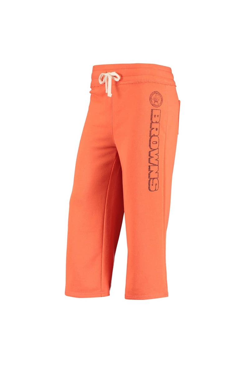 Women's Junk Food Orange Cleveland Browns Cropped Pants, Alternate, color, Orange