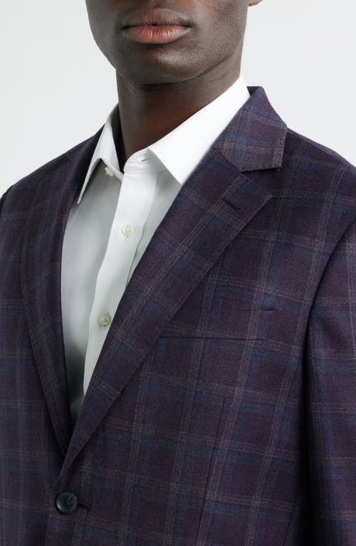 Nordstrom Purple Shadow Check Wool Sport Coat In Purple
