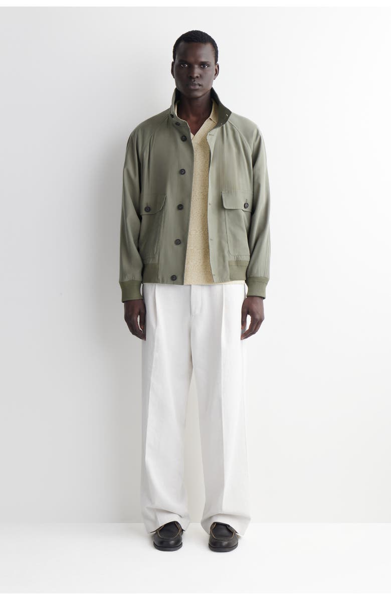 COS Open-knit Polo Shirt, Alternate, color, Light-Beige Mélange