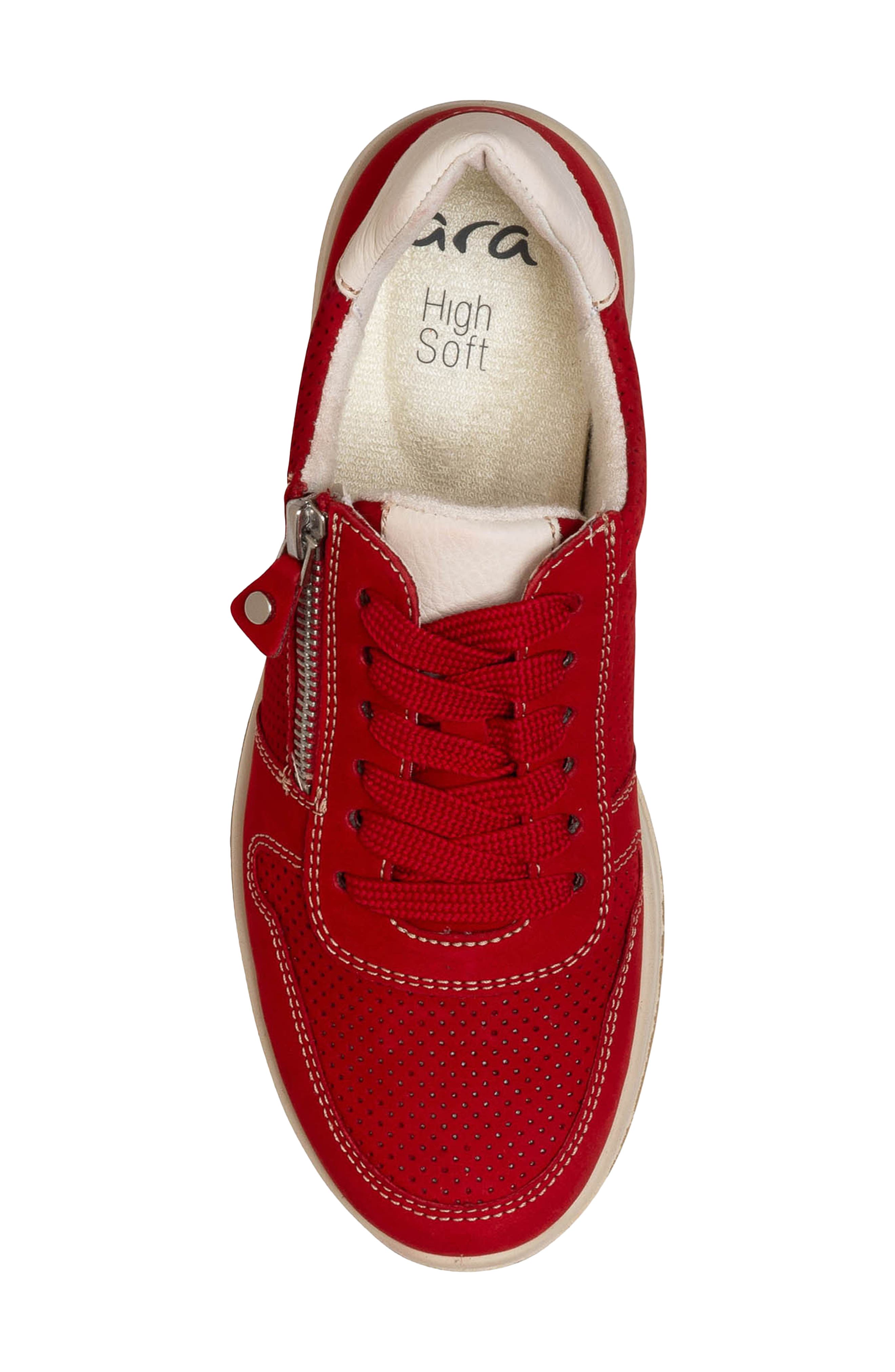 ara Opal Zip Sneaker, Alternate, color, Red