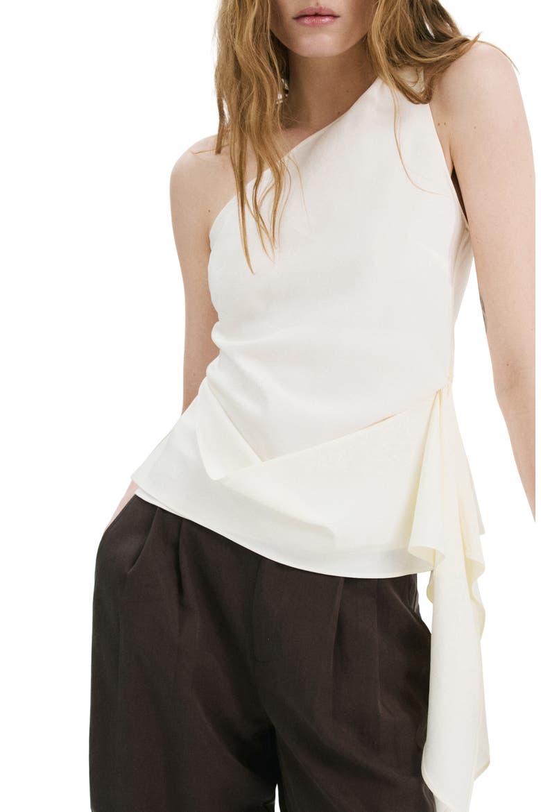 Asymmetric Lyocell Top, Main, color, OFF WHITE
