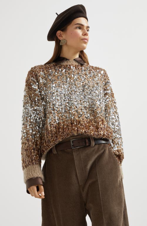Brunello Cucinelli Women Mohair Sweater In Brown