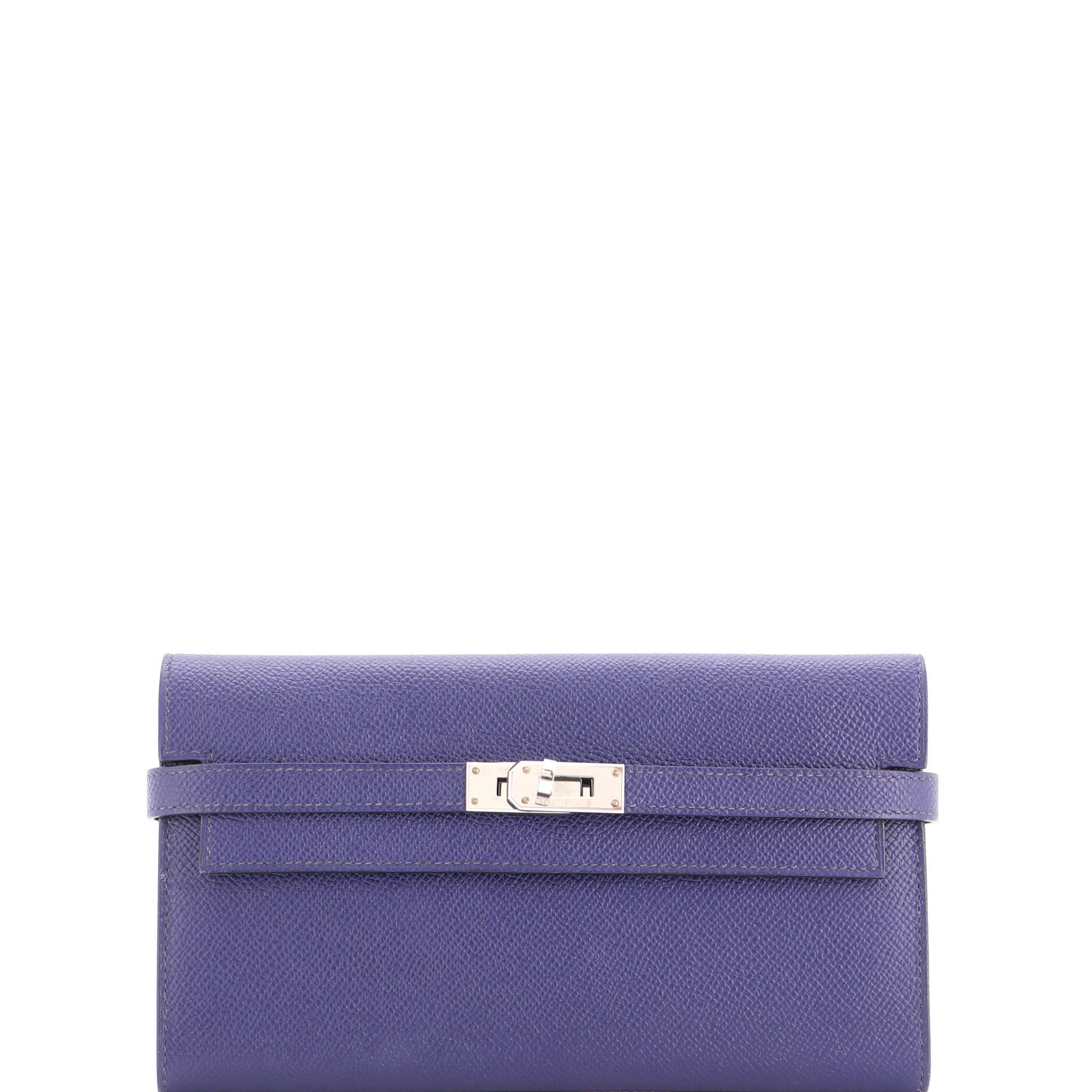 Kelly Wallet Verso Epsom Long, Main, color, Blue