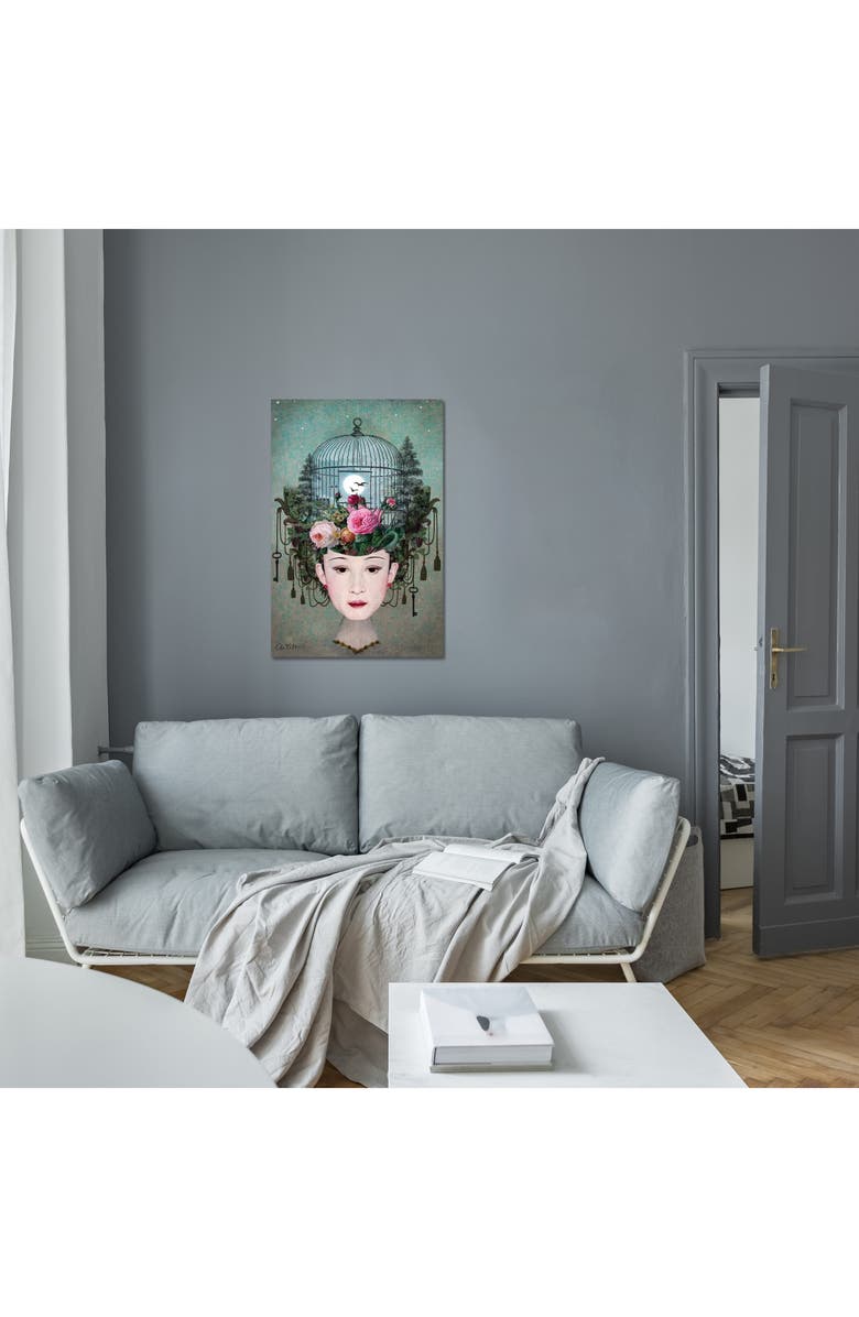 iCanvas Moonlight Garden Art Print by Catrin Welz-Stein, 26"x18", Alternate, color,