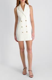 French Connection Whisper Sleeveless Double Breasted Blazer Minidress