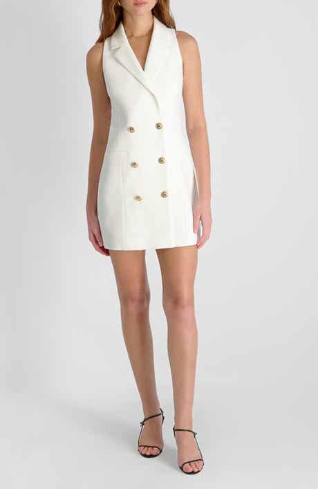 Whisper Sleeveless Double Breasted Blazer Minidress