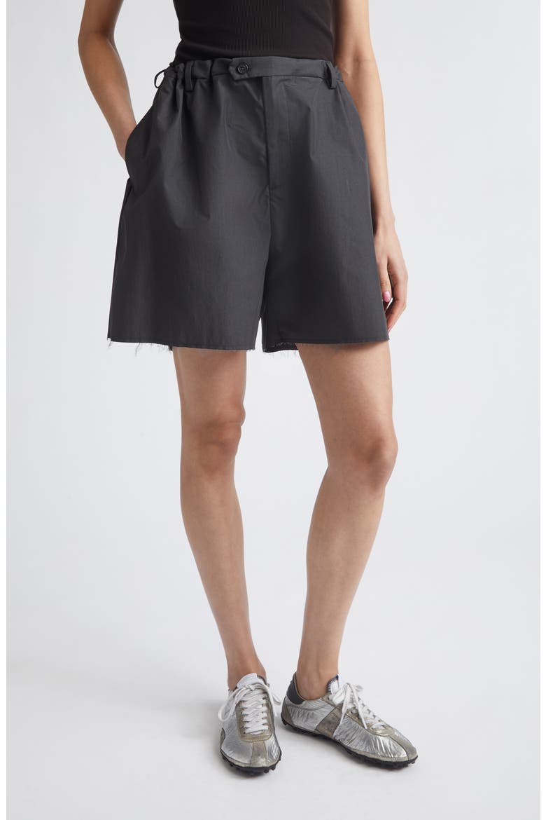 Raw Hem Wide Leg Shorts, Main, color, ANTHRACITE GREY