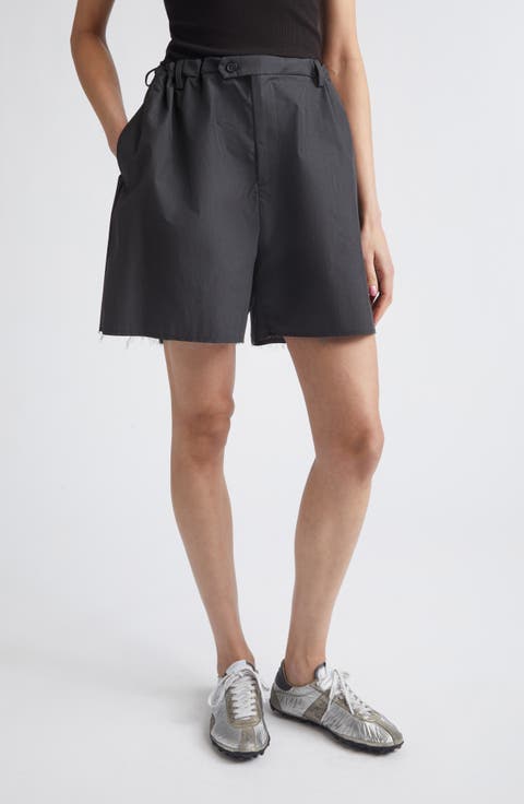 Raw Hem Wide Leg Shorts