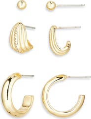 NORDSTROM RACK Set of 3 Assorted Cubic Zirconia Earrings
