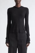 Rick Owens Rib Crop Sweater Hoodie