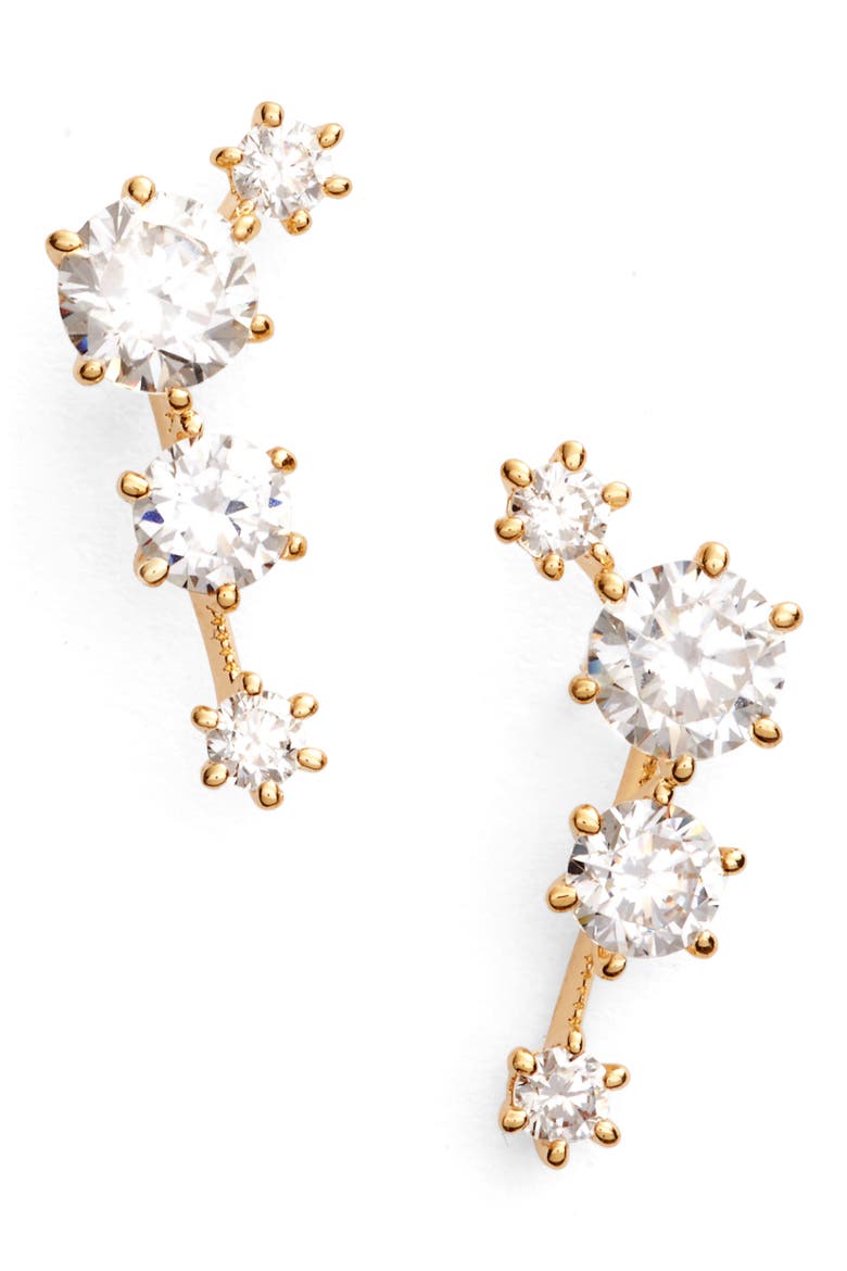 Edwardian Ear Crawlers, Main, color, GOLD